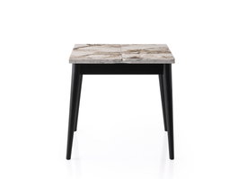 Hanah Home Mesa de Comedor Extensible Mármol Blanco